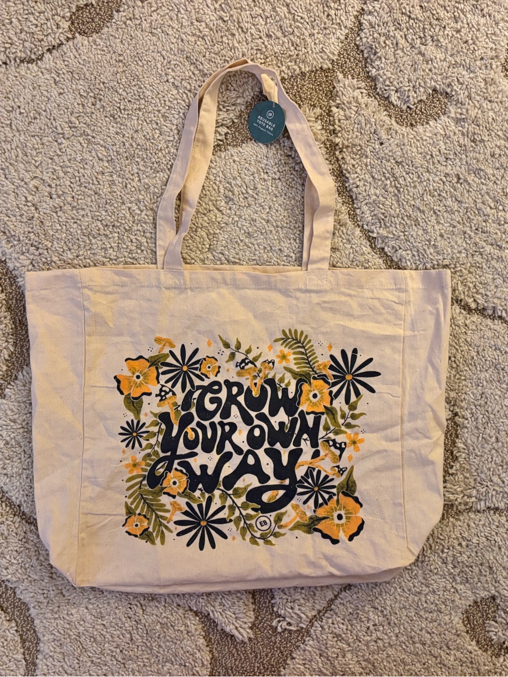Canvas Floral Tote Bag